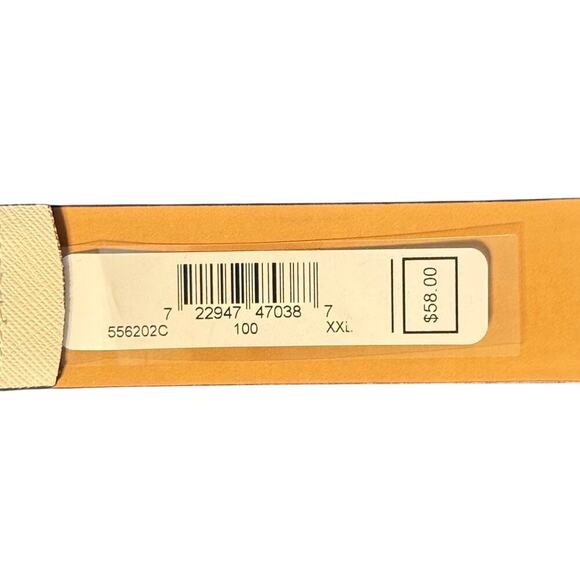 New MK Michael Kors Off White 1" Leather Belt Gold Logo Hardware Women's Sz XXL - Picture 5 of 10
